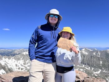 Kyle Nance, distribution and processing supervisor, and fiance enjoying outdoor hiking in Colorado