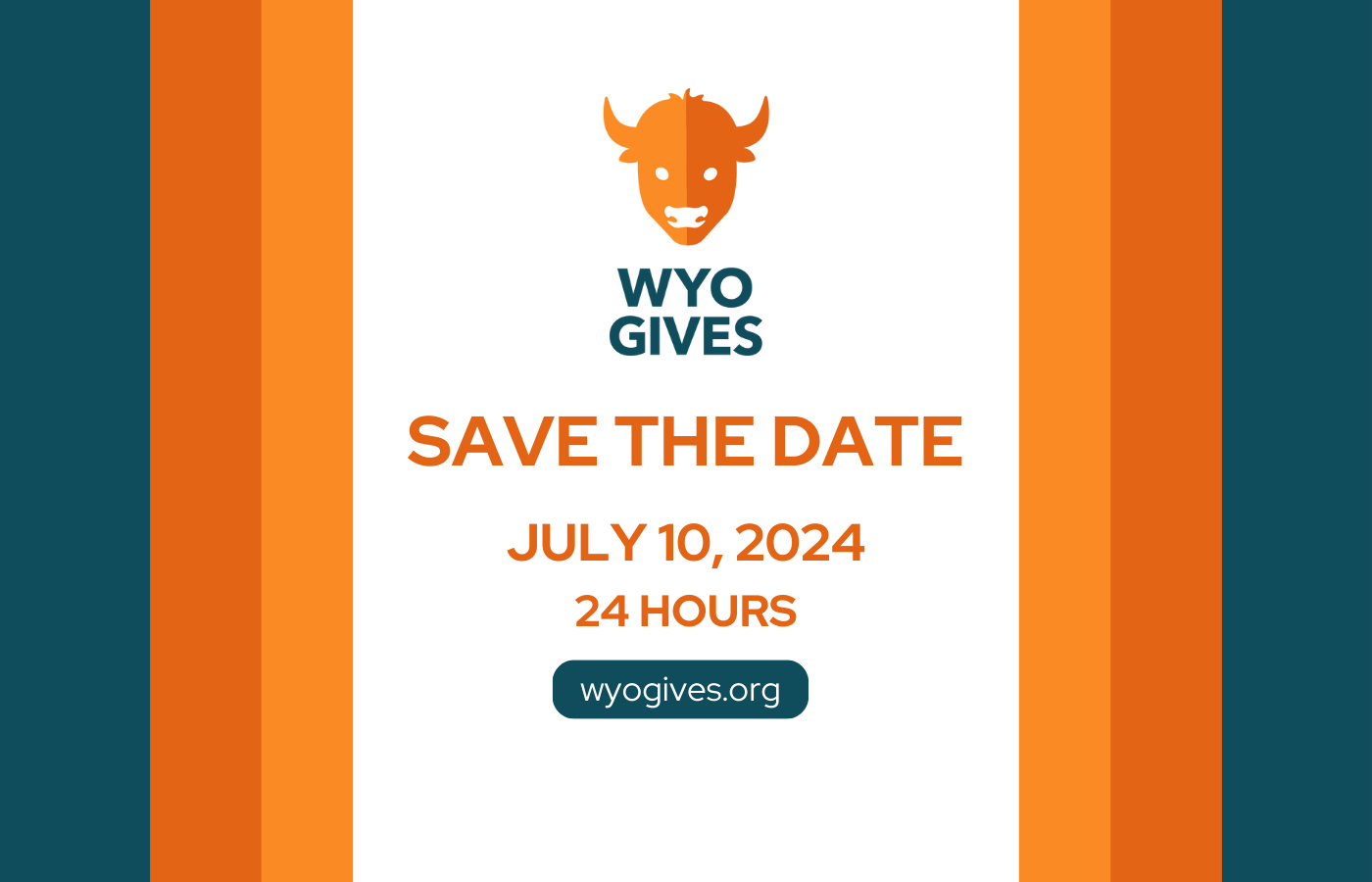wyogives save the date july 10, 2024 24 hours givign day wyogives.org