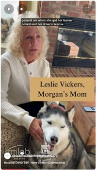 leslie vickers mother of morgan who was an eye tissue donor rocky mountain lions eye bank